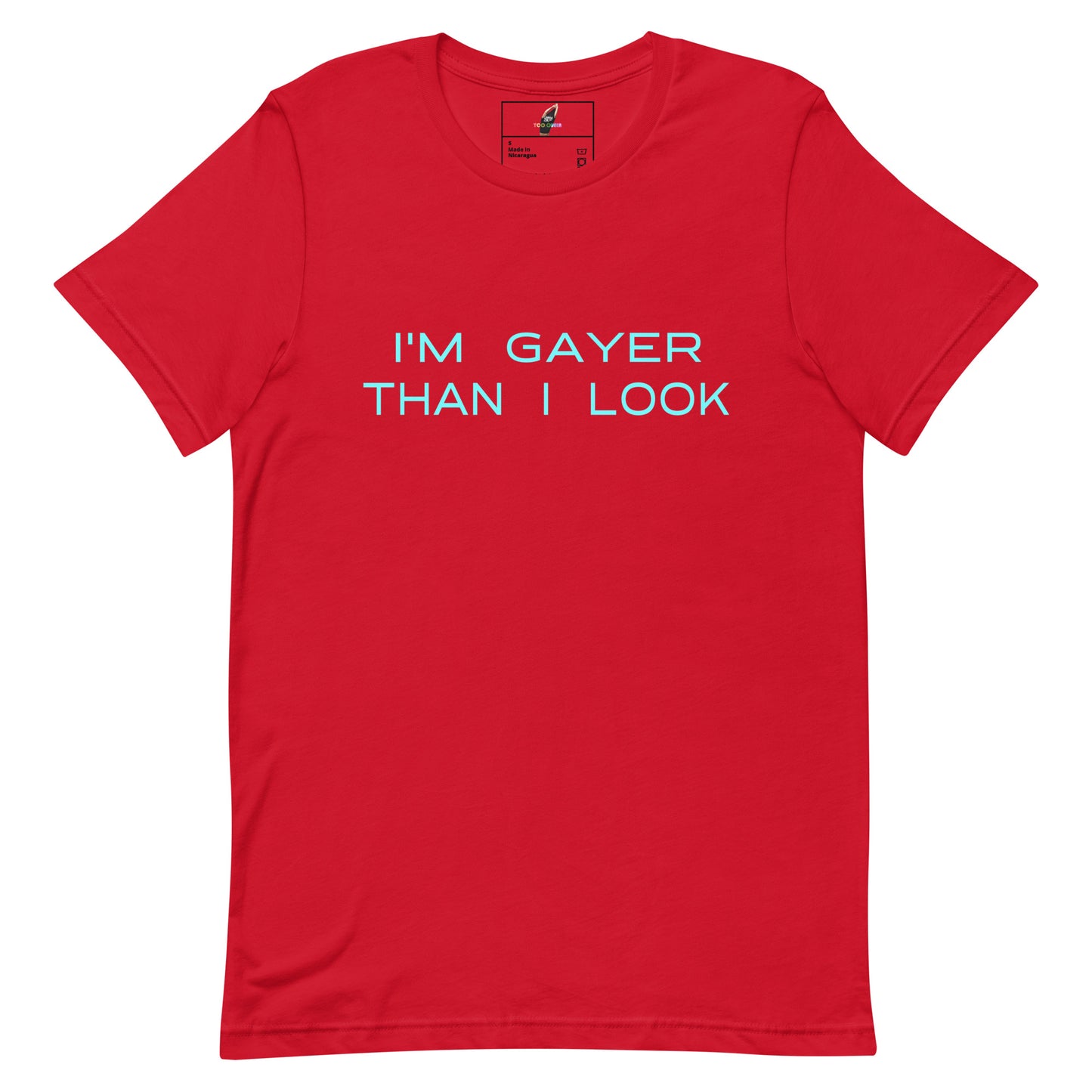 Red t-shirt with 'PEARSON SPECTER LITT' text on a white background