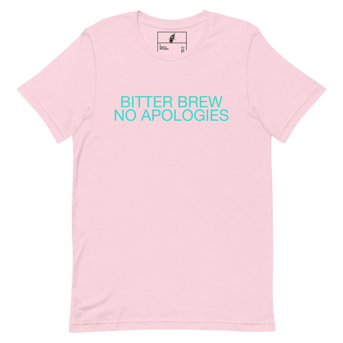 BITTER BREW NO APOLOGIES Unisex t-shirt - Soft Pink
