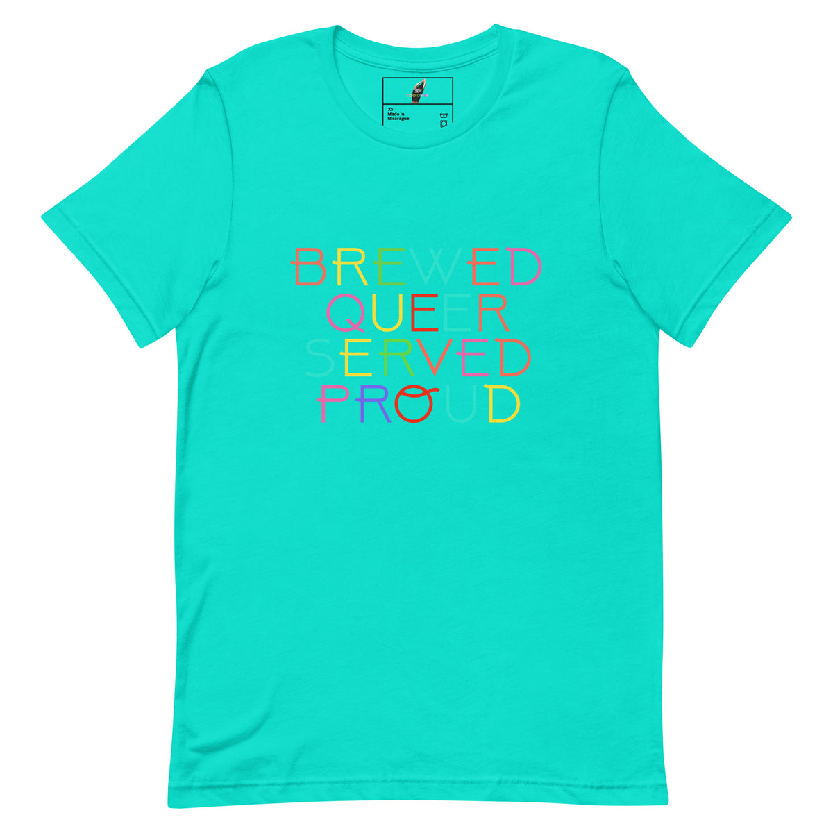 Brewed Queer Served Proud Unisex t-shirt