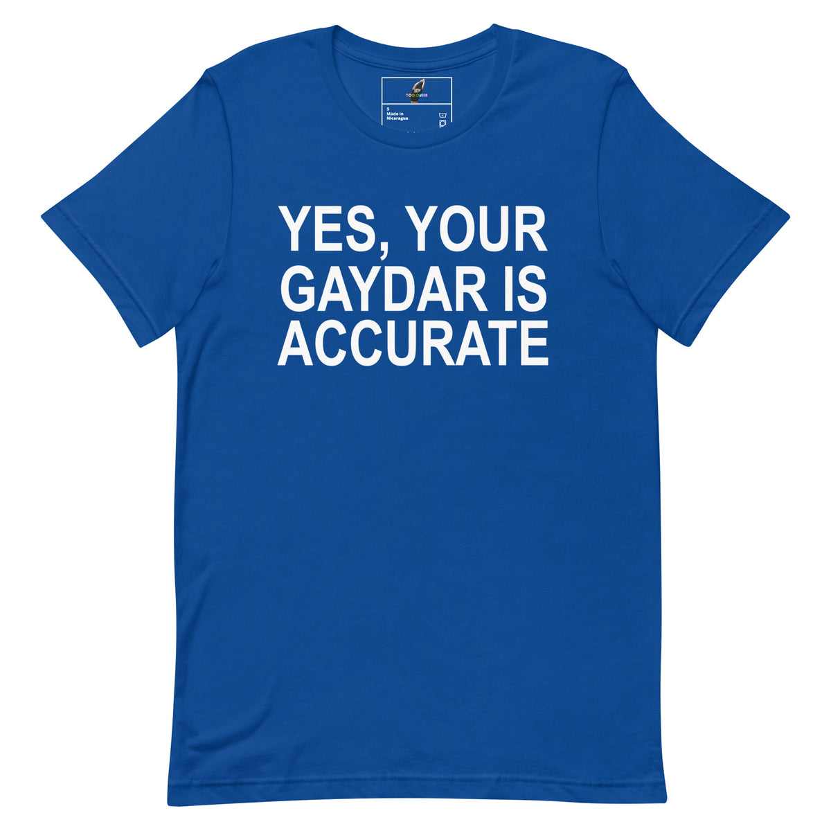 Yes, Your GAYDAR Is Accurate T Shirt - True Royal