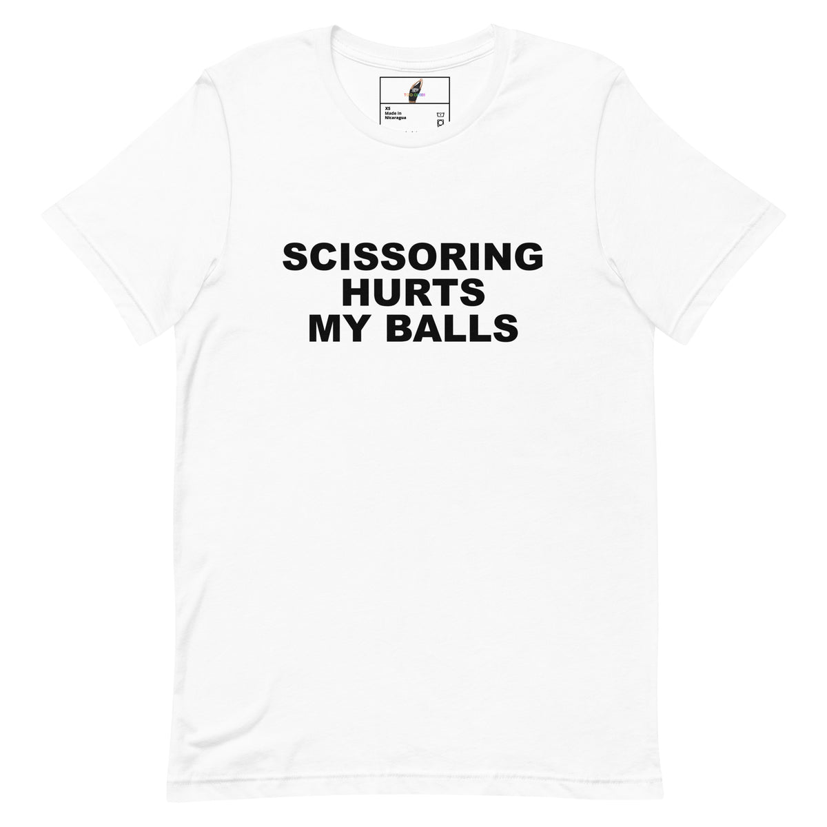 Scissoring Hurts My Balls Unisex t-shirt - White