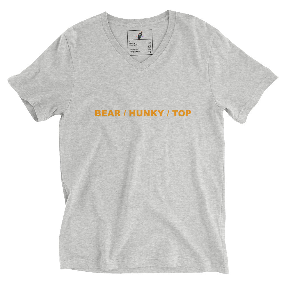 Bear / Hunky / Top Unisex Short Sleeve V-Neck T-Shirt