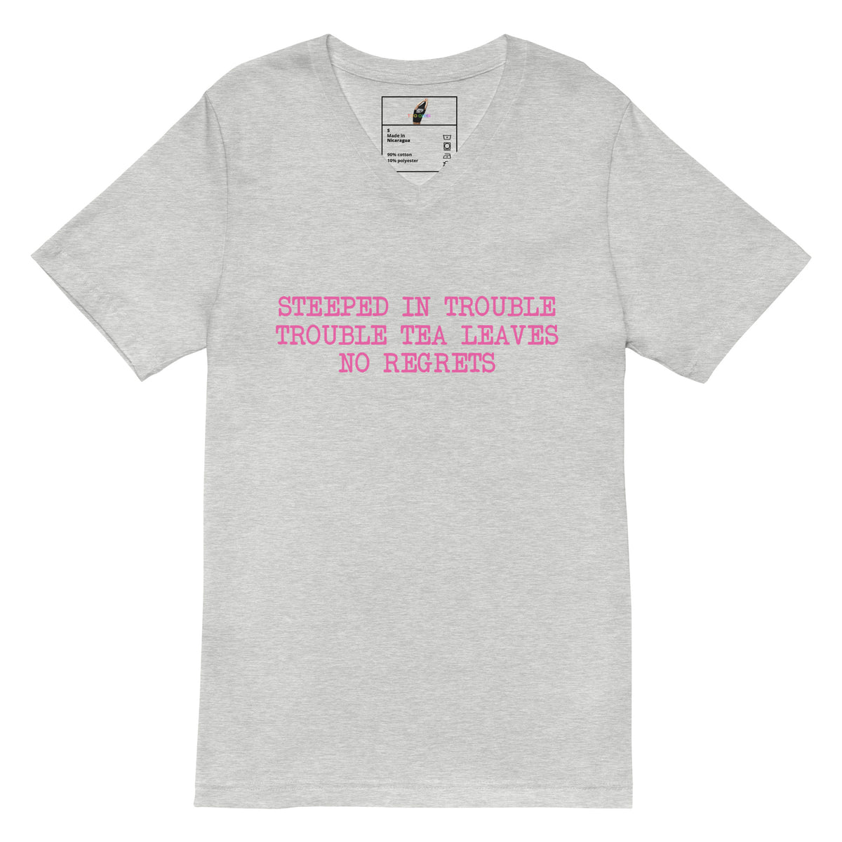 Steeped In Trouble Unisex Short Sleeve V-Neck T-Shirt - Athletic
