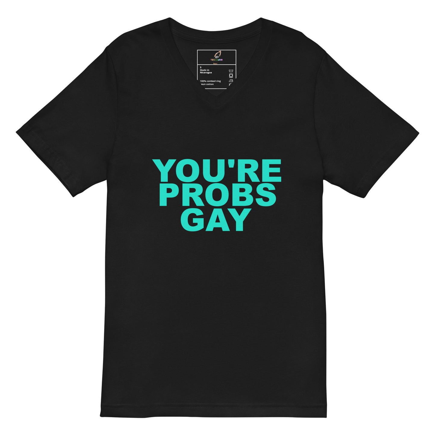 You're Probs Gay Unisex Short Sleeve V-Neck T-Shirt