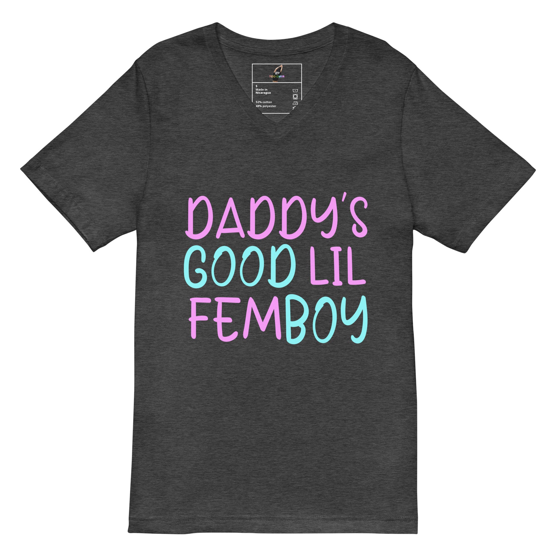 Daddy's Good Lil Femboy V-Neck T-Shirt