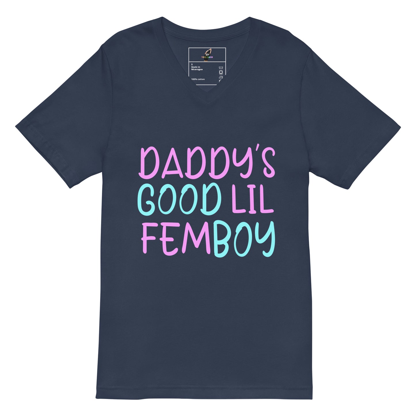 Daddy's Good Lil Femboy V-Neck T-Shirt