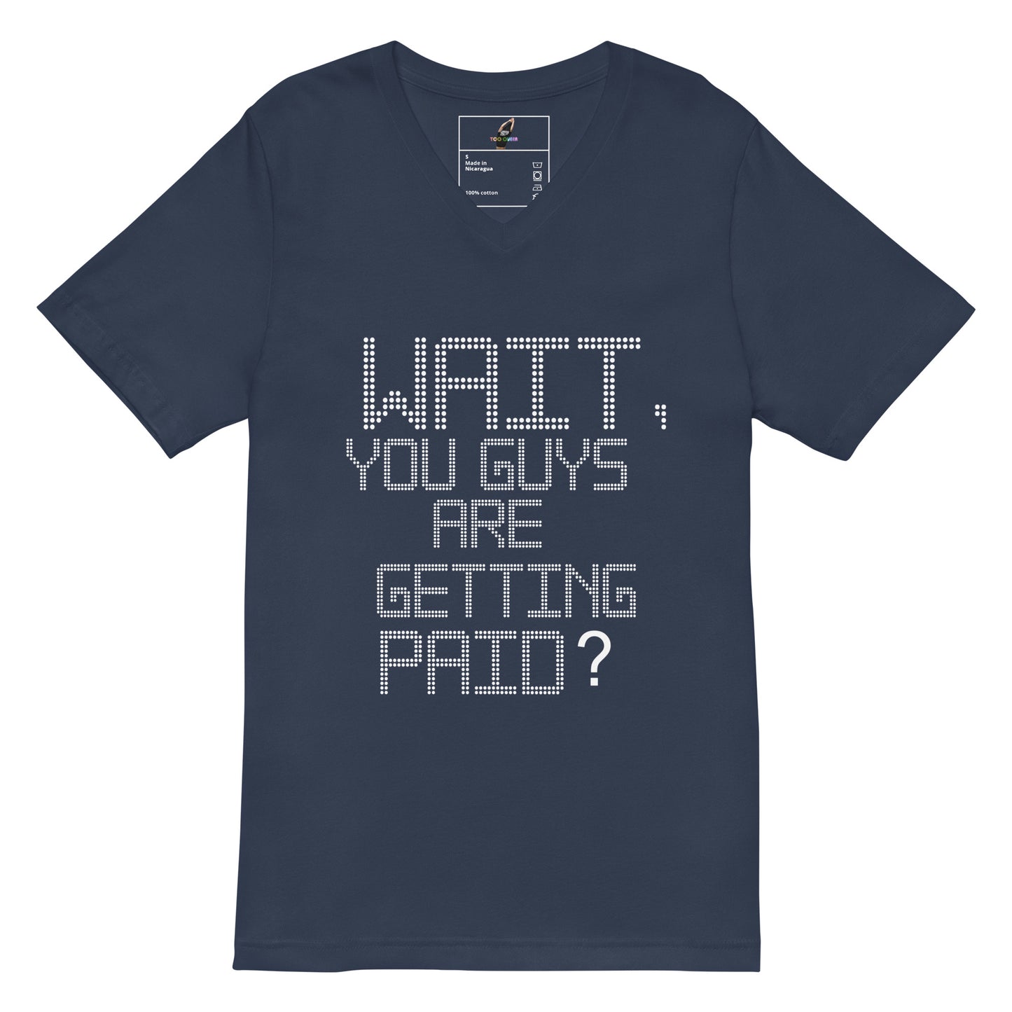 Navy blue t-shirt with Taurus zodiac sign design on a white background