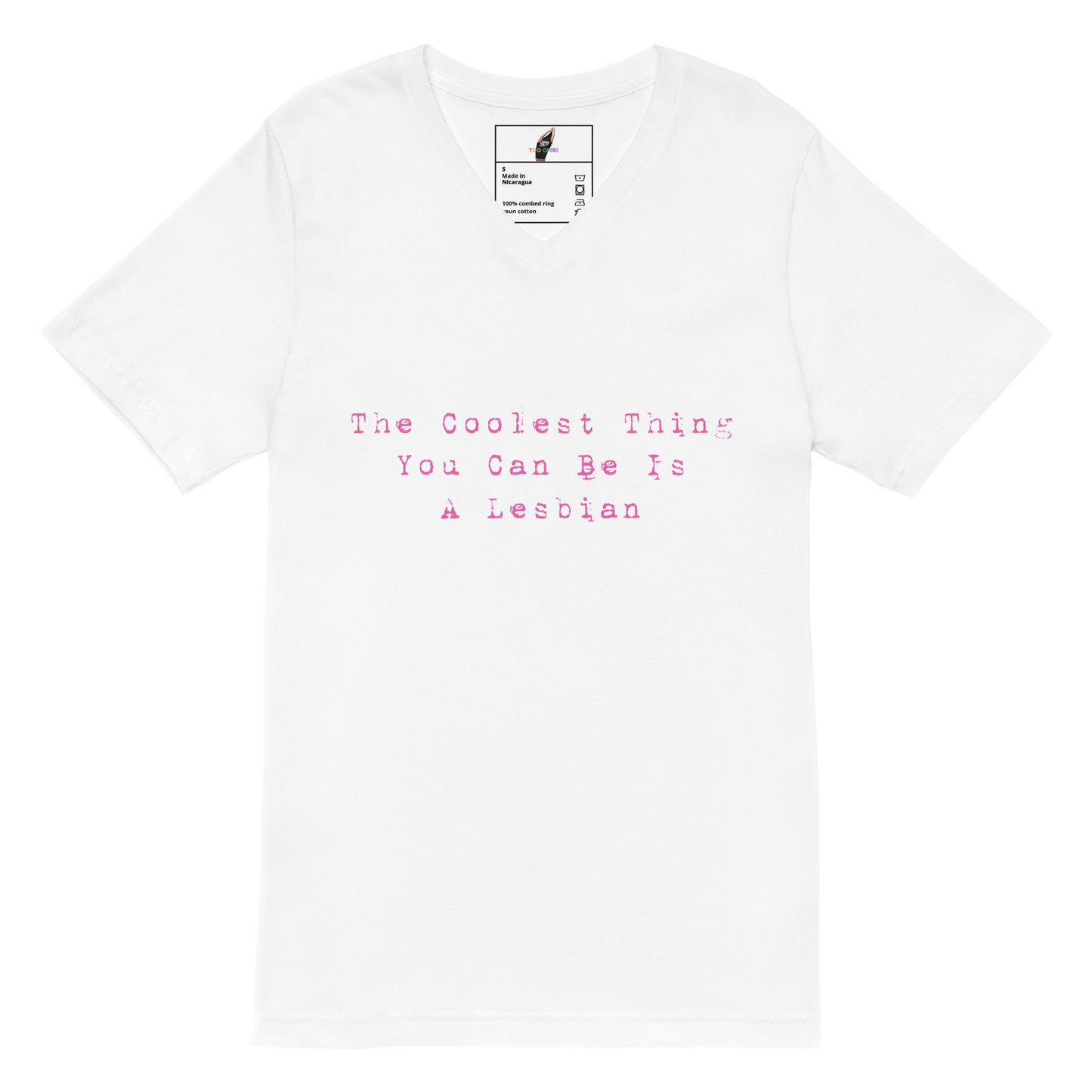 The Coolest Thing You Can Be Is A Lesbian V-Neck T-Shirt - White