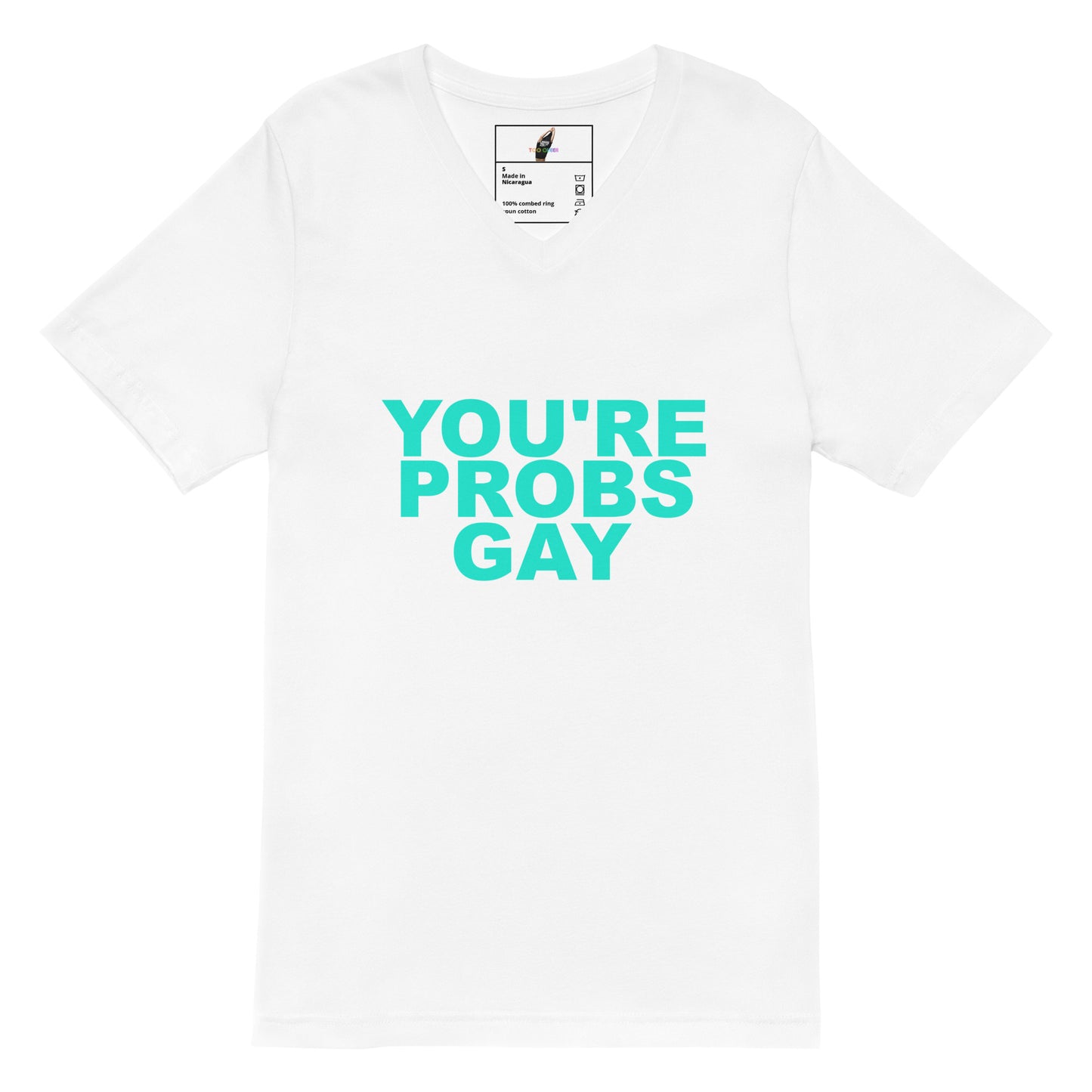 You're Probs Gay Unisex Short Sleeve V-Neck T-Shirt